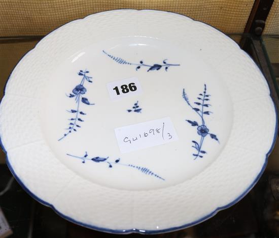 Chantilly 18thC B&W plate